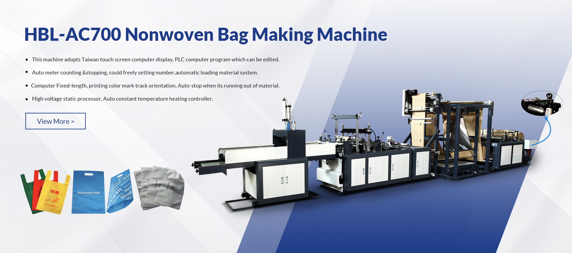 Manual nonwoven bag making machine