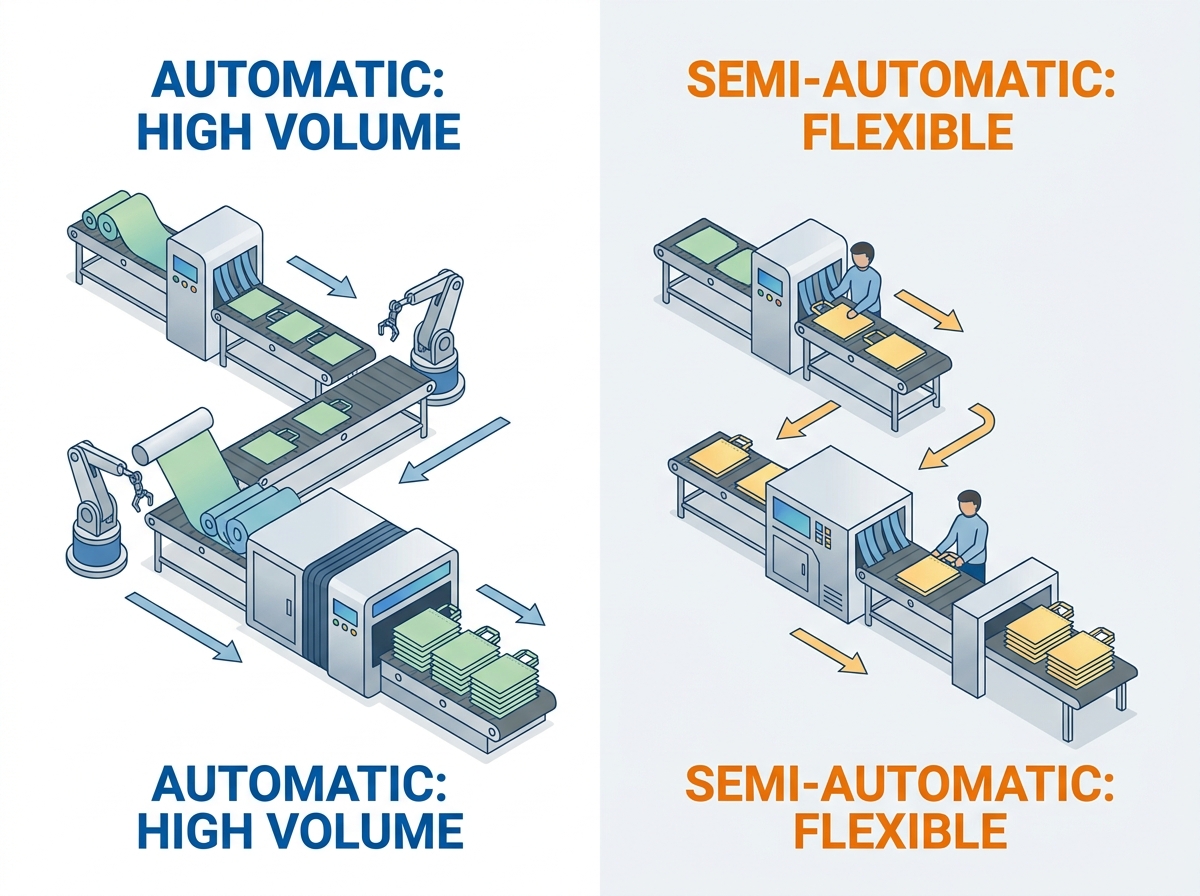 Automatic vs Semi Automatic Nonwoven Bag Machine