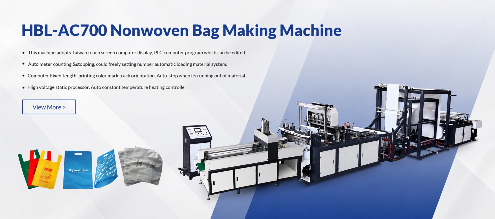 Manual nonwoven bag making machine