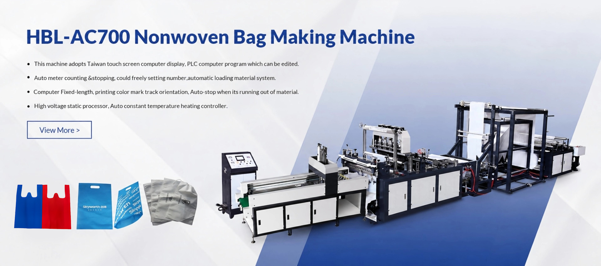 Manual nonwoven bag making machine